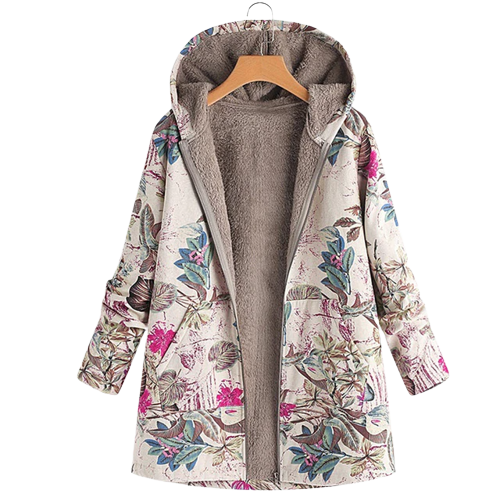 Women’s Coat | Floral Hooded Long