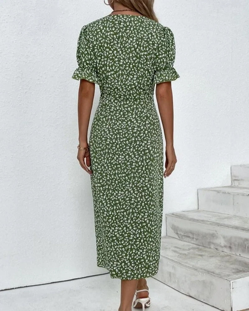 Women's Dress | Short Ruffled Sleeves