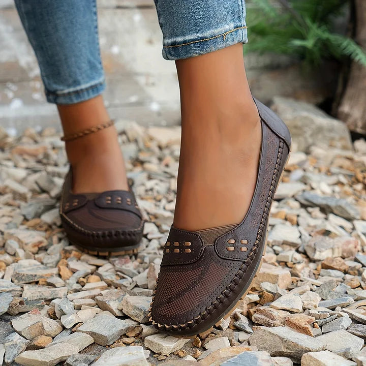 Loafers for Women | Flat Slip-On with Rounded Toe