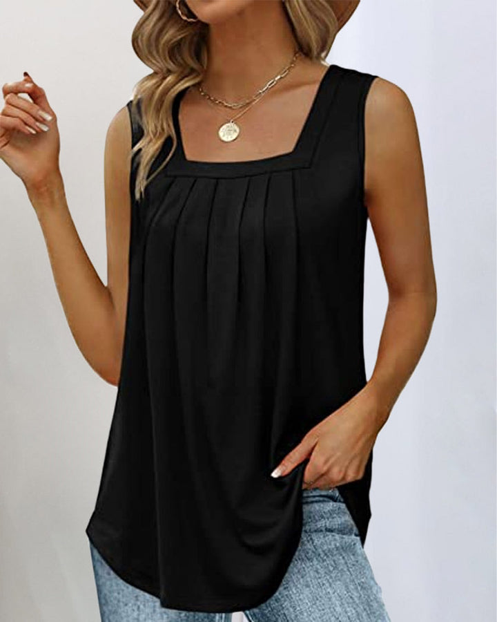 Women’s Blouse | Sleeveless Square Neckline