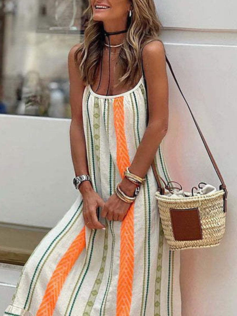 Women's Maxi Sundress | Spaghetti Strap A-Line