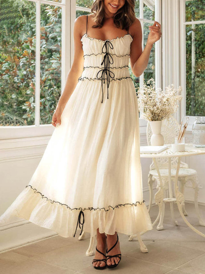 Women's Boho Midi Dress | Spaghetti Strap Style