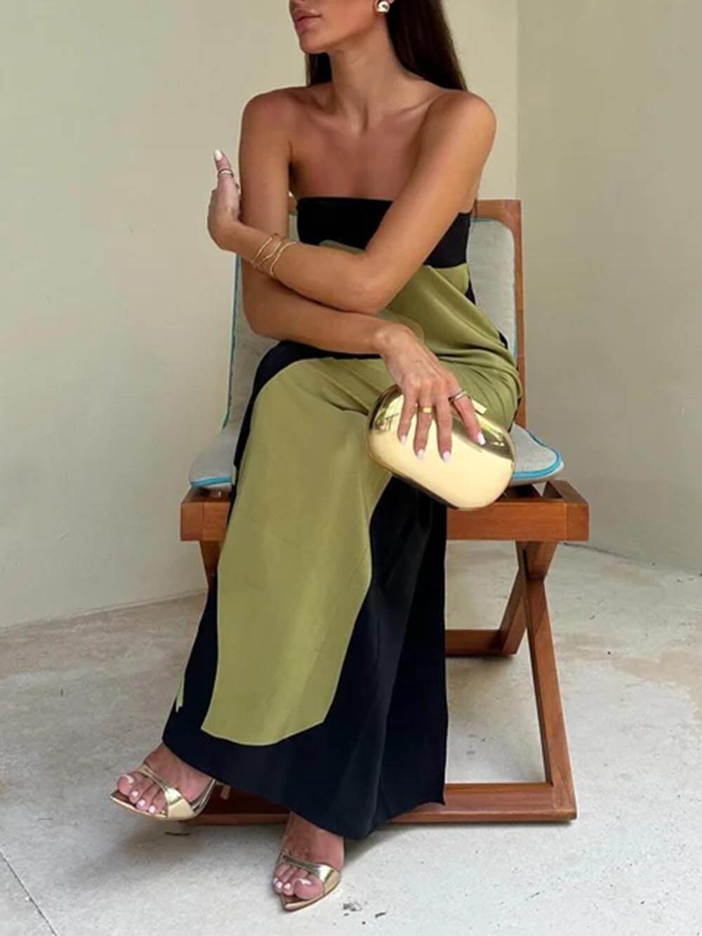 Women's Maxi Sundress | Green Sleeveless Style