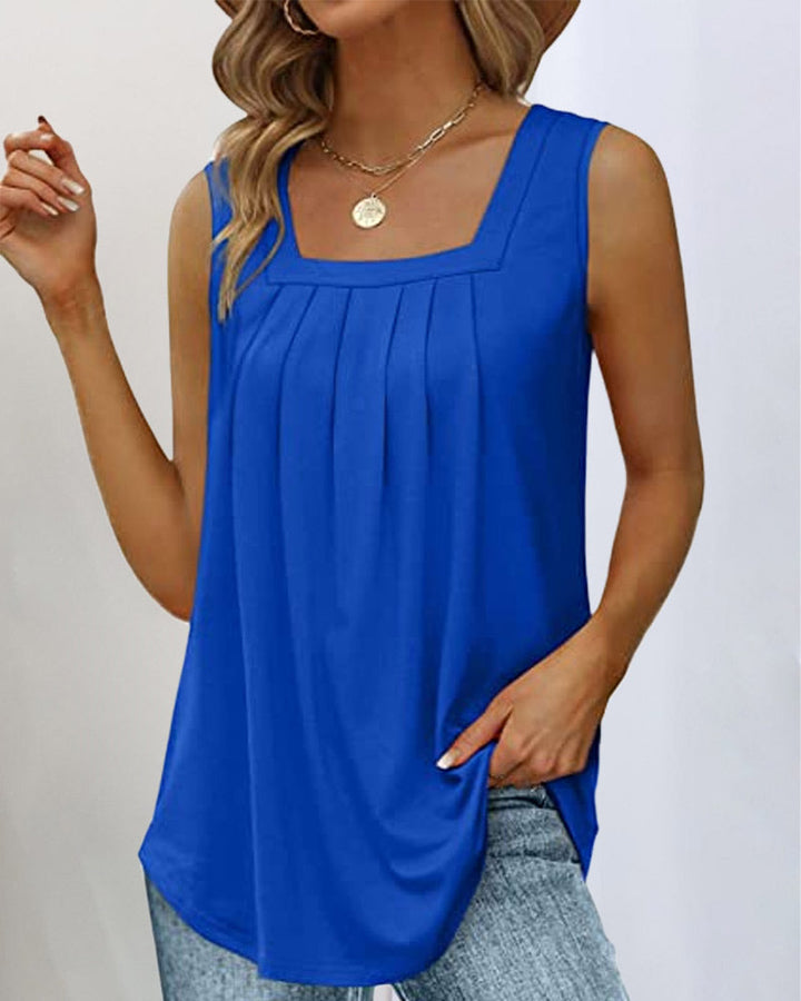 Women’s Blouse | Sleeveless Square Neckline