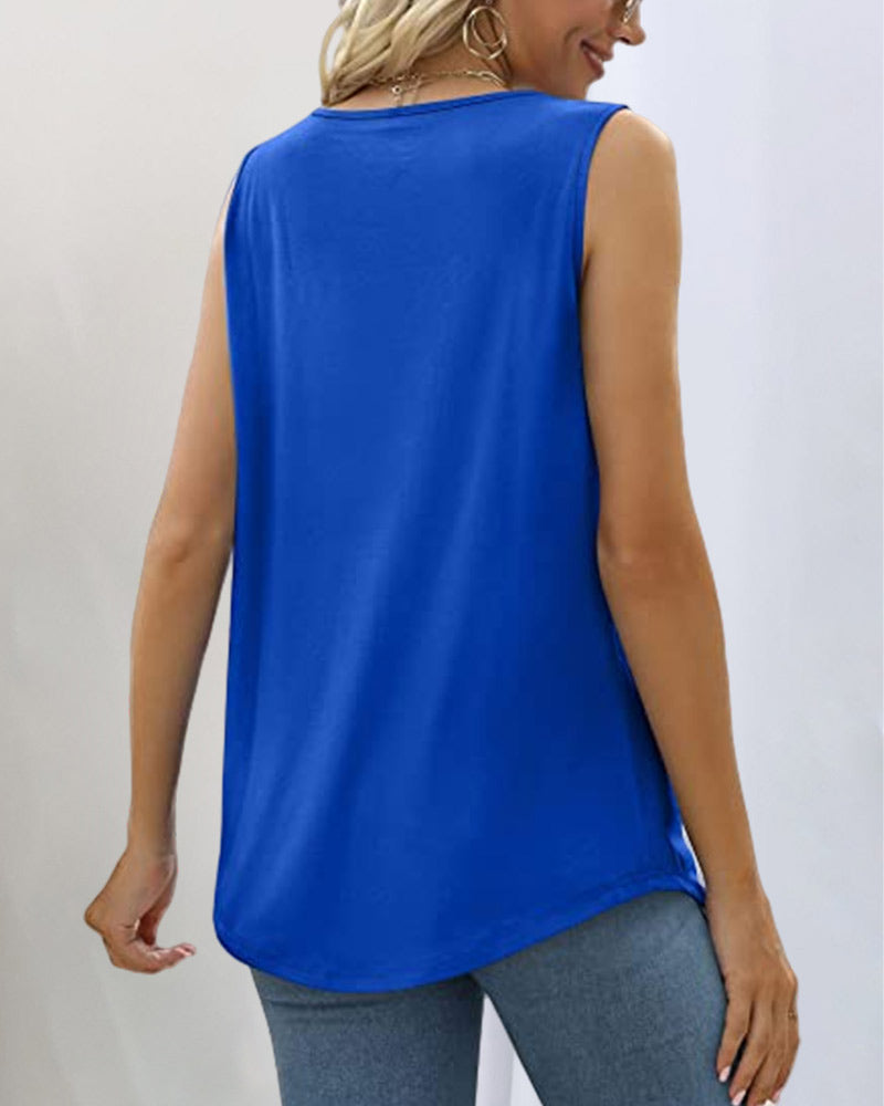 Women’s Blouse | Sleeveless Square Neckline