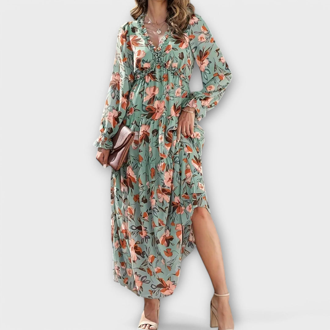 Women's Floral Maxi Dress | Pleat