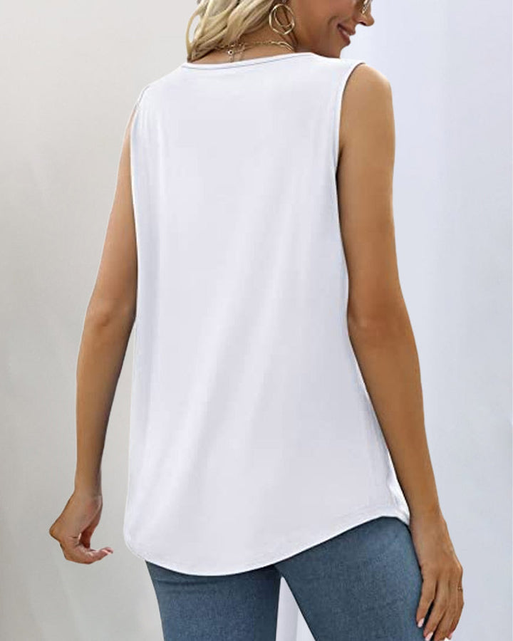 Women’s Blouse | Sleeveless Square Neckline