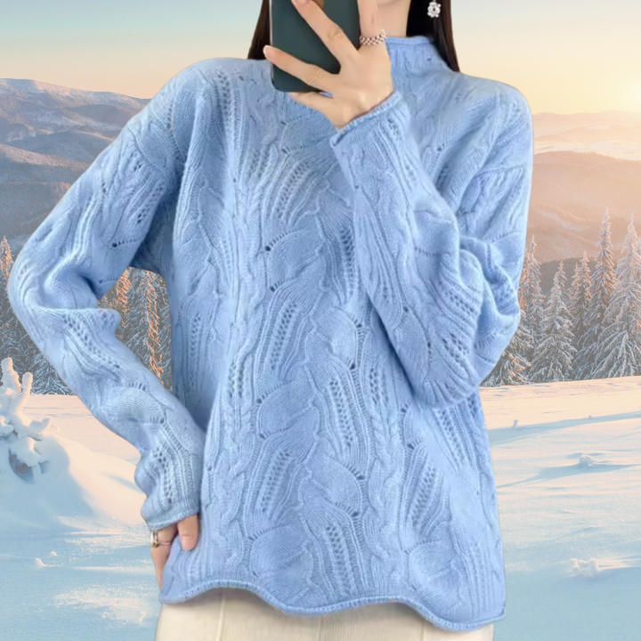 Women's Sweater | Turtleneck with Knit Detail