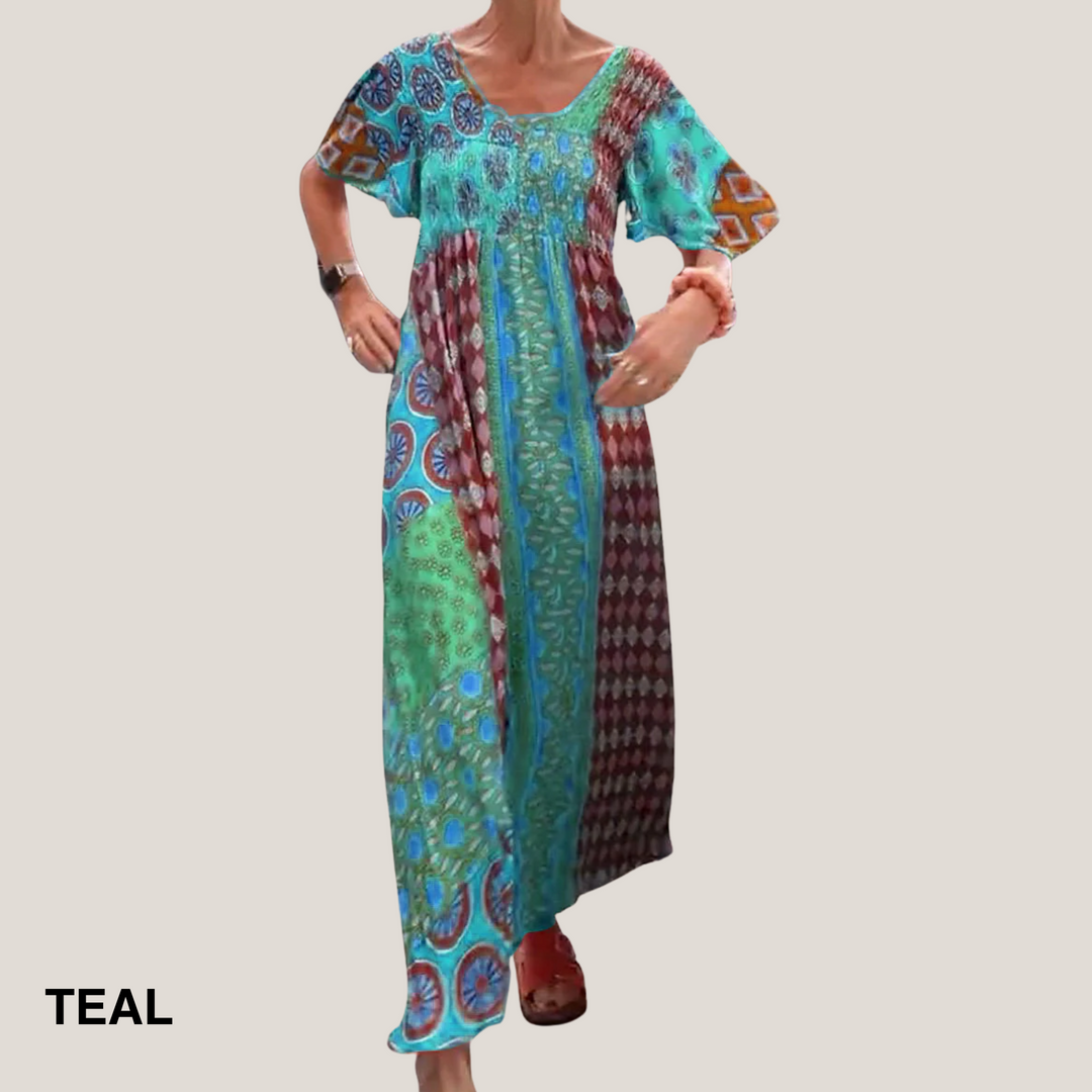 Boho Dress For Women | Maxi Patchwork Design