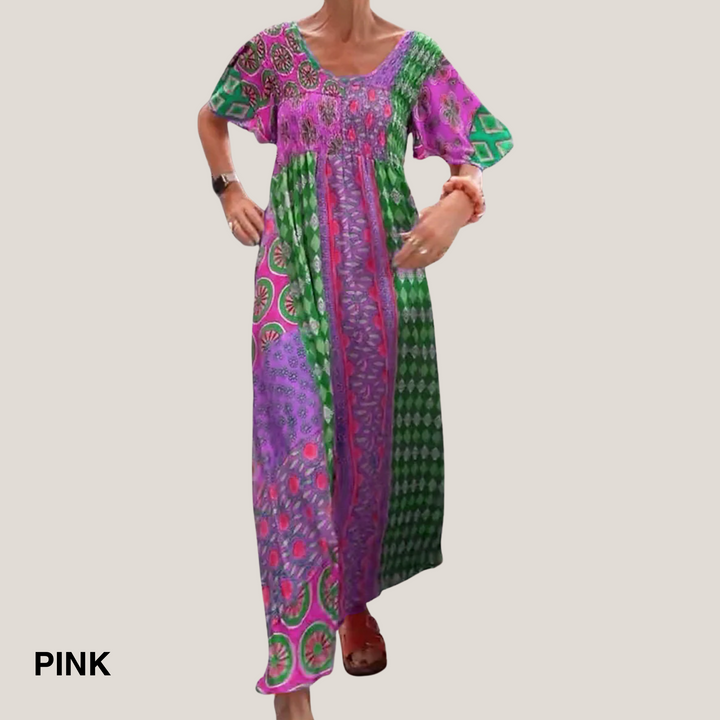 Boho Dress For Women | Maxi Patchwork Design