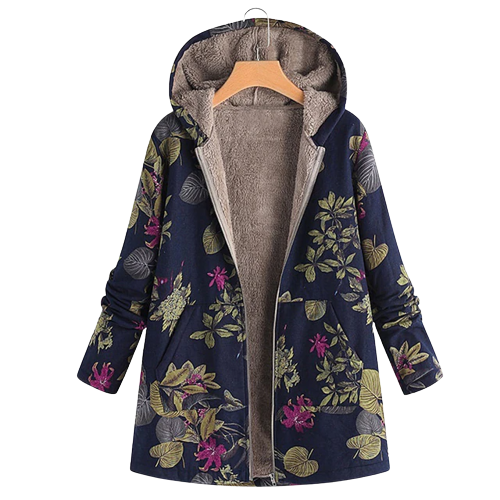 Women’s Coat | Floral Hooded Long