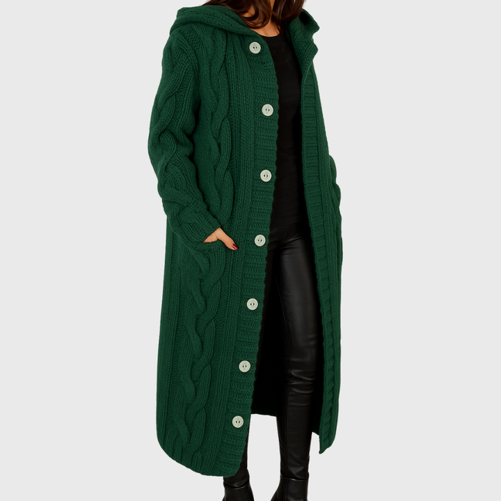 Women’s Coat | Button-Front Knitted