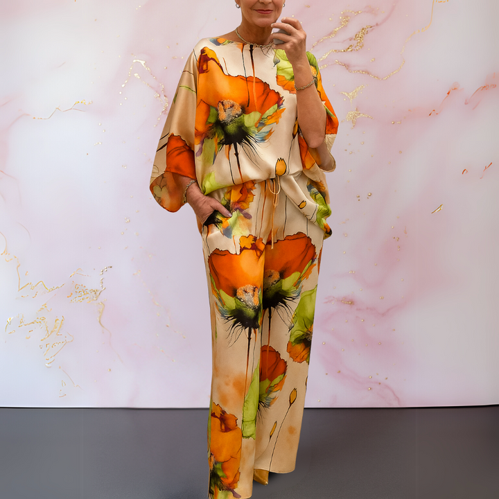 Women’s Two-Piece Set | Loose Top & Wide Leg Pants