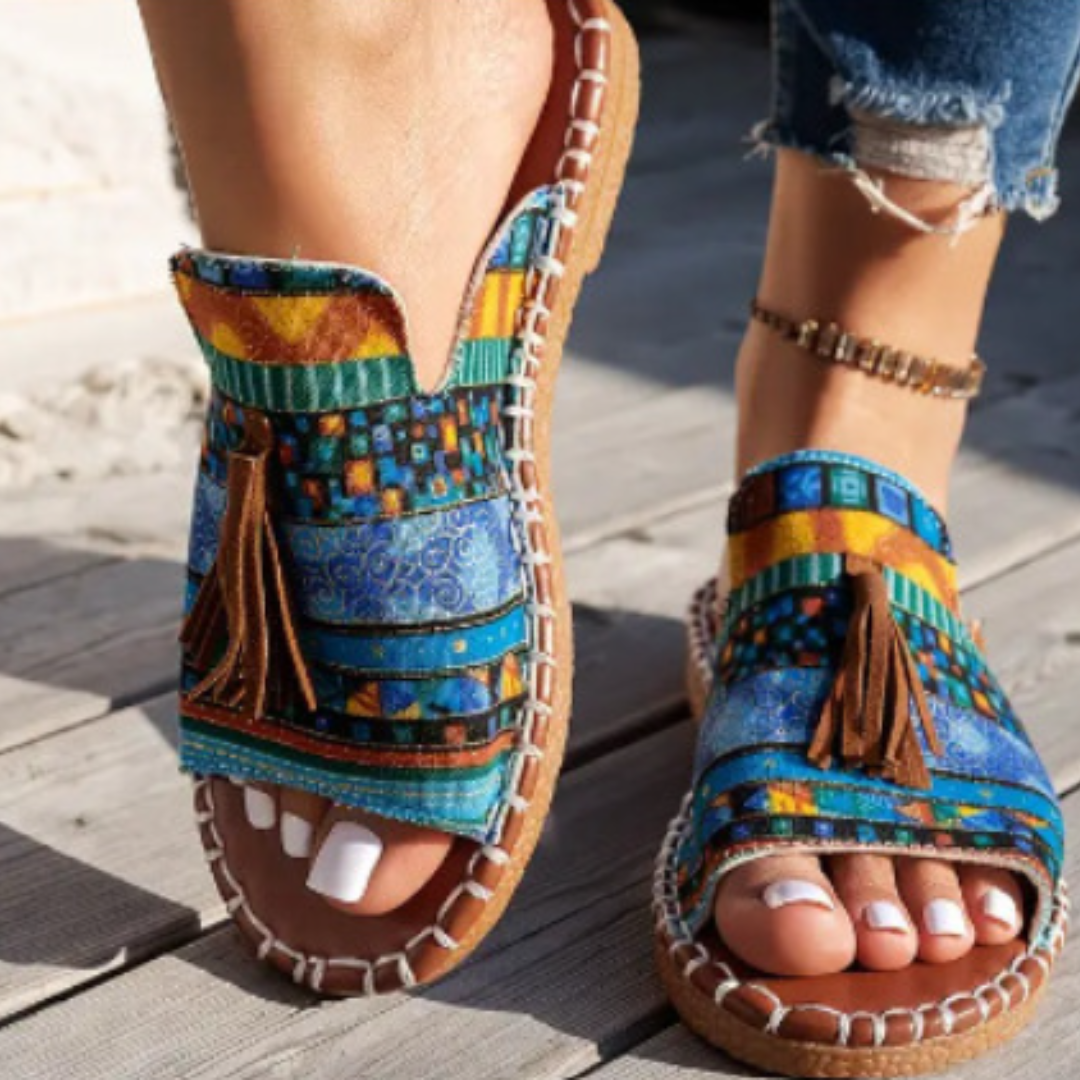 Sandals for Women | Open-Toe with Tassel Detail