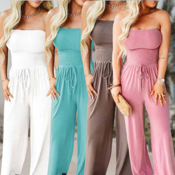 Women’s Jumpsuit | Strapless Wide-Leg