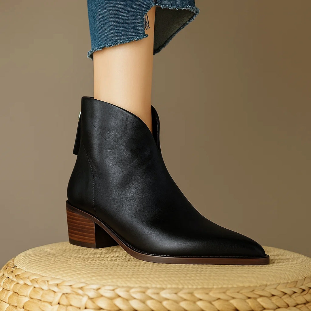 Women’s Boots | Pointed Toe Ankle Block Heel