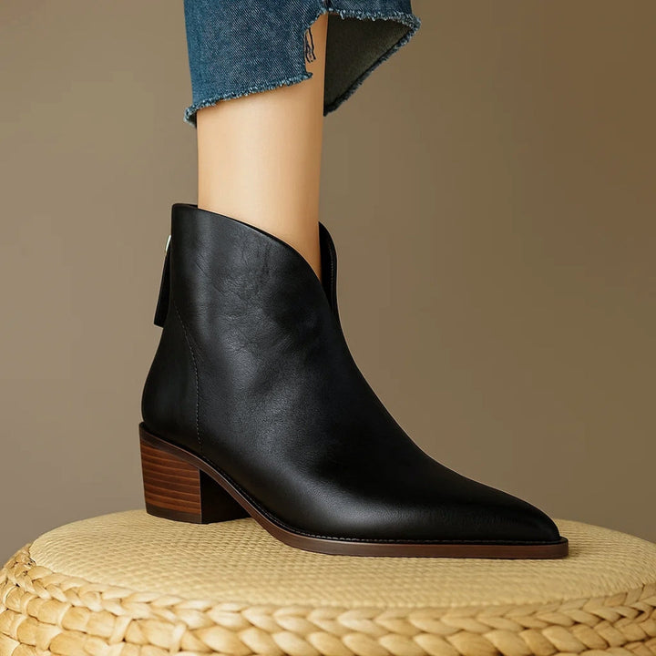 Women’s Boots | Pointed Toe Ankle Block Heel
