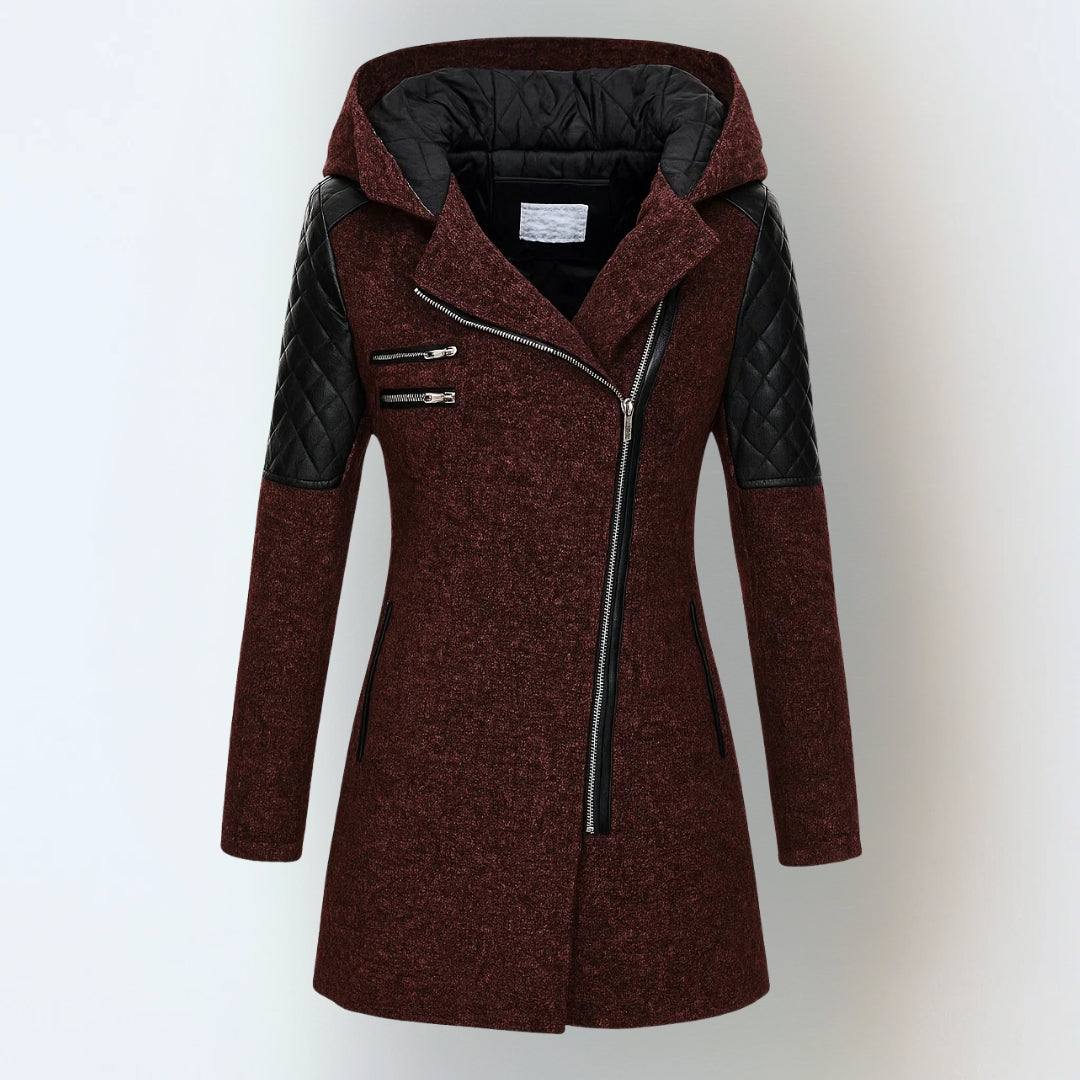 Coat for Women | Asymmetrical Zip Hooded