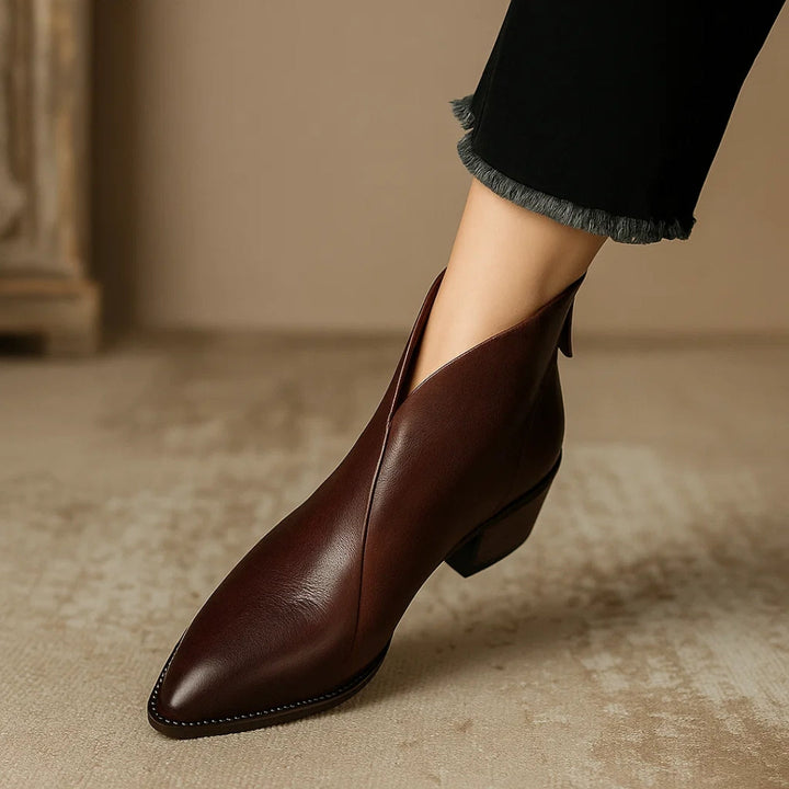 Women’s Boots | Pointed Toe Ankle Block Heel