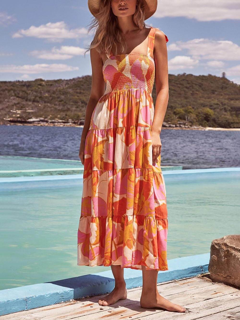 Women's Midi Sundress | Sleeveless Halter