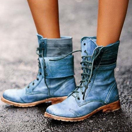 Women’s Boots | Combat Ankle with Lace-Up