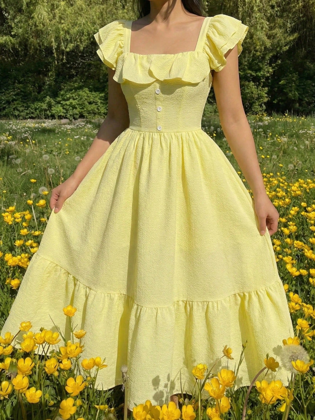 Women's Cocktail Maxi Dress | Ruffled Off-Shoulder