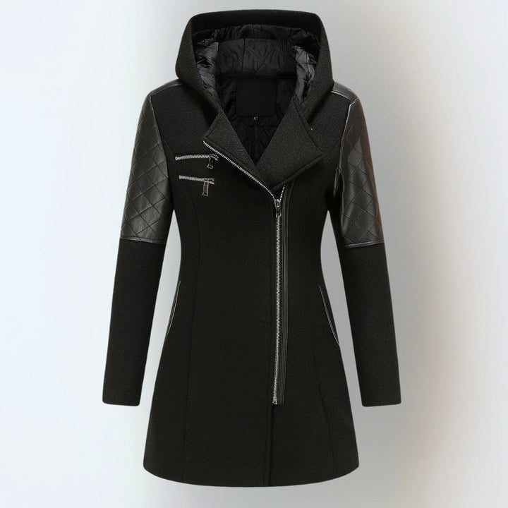 Coat for Women | Asymmetrical Zip Hooded