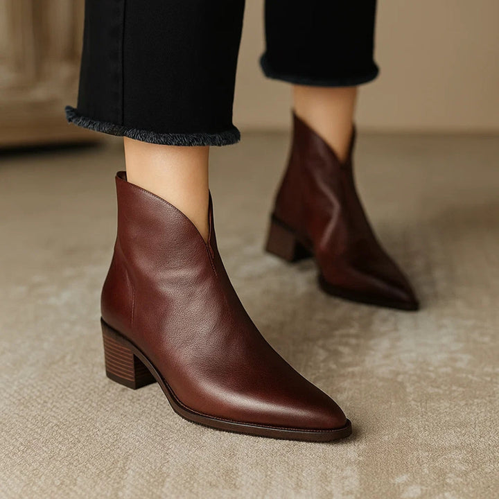 Women’s Boots | Pointed Toe Ankle Block Heel