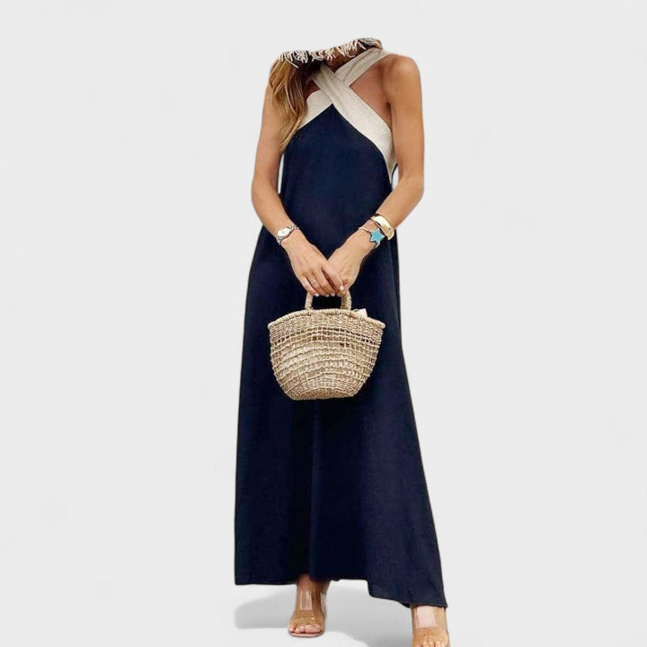 Casual Dress For Women | Maxi Cross-Neck Fit Design