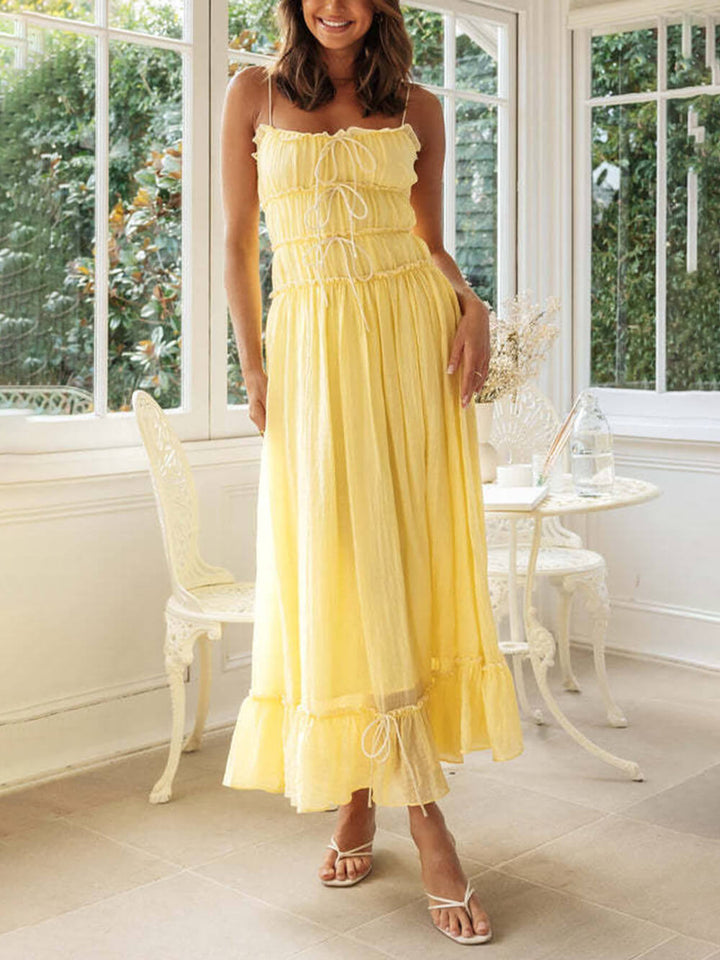 Women's Boho Midi Dress | Spaghetti Strap Style