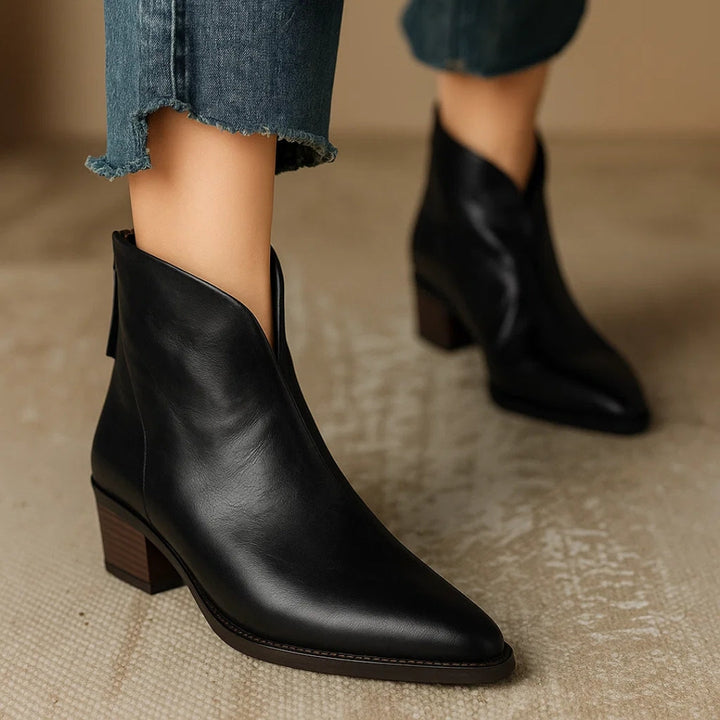 Women’s Boots | Pointed Toe Ankle Block Heel