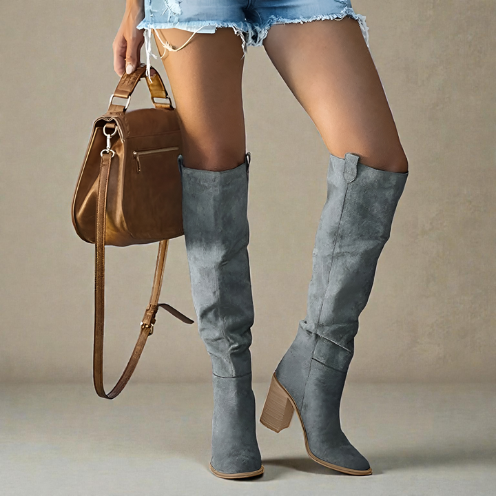 Boots For Women | Knee-High Block Style