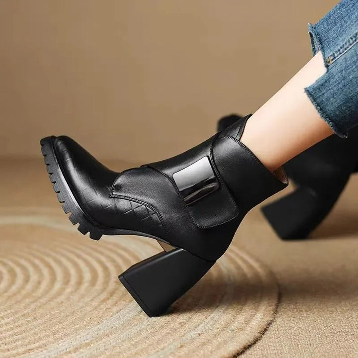 Boots For Women | Square Toe Ankle Block Heel Style
