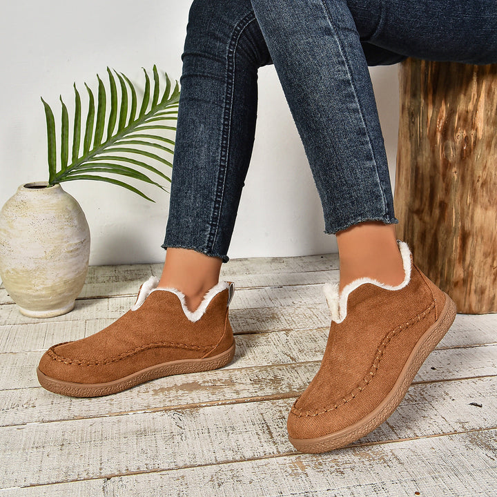 Boots For Women | Rounded Toe Low Ankle Pull On Design