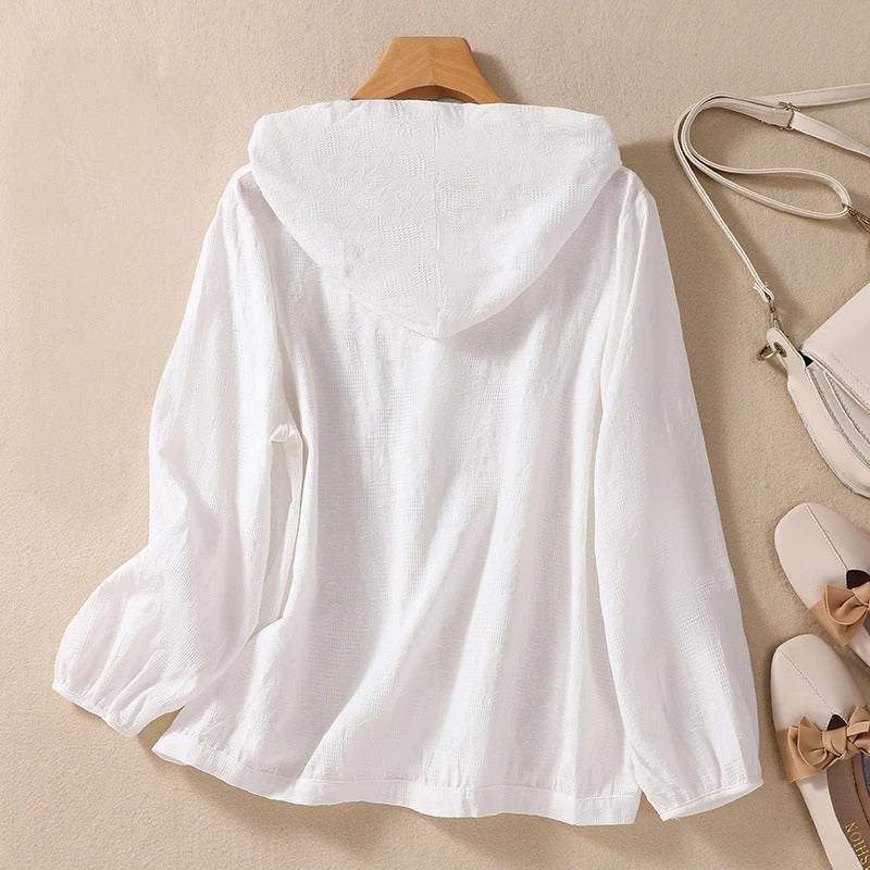 Women's Blouse | Hooded Button-Down