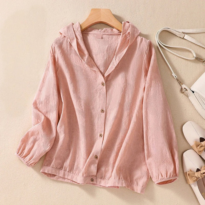 Women's Blouse | Hooded Button-Down