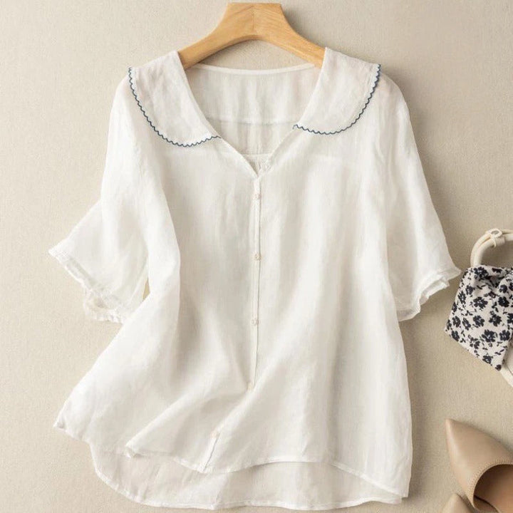 Women’s Blouse | Loose-Fit Short-Sleeve