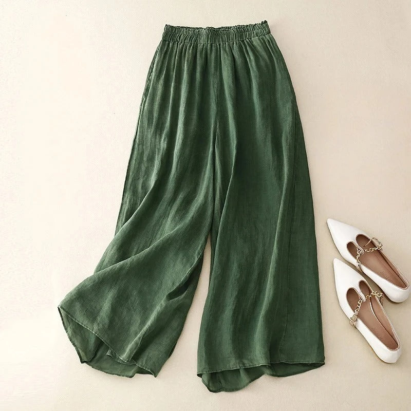 Pants for Women | Wide Leg Elastic Waist Flowy