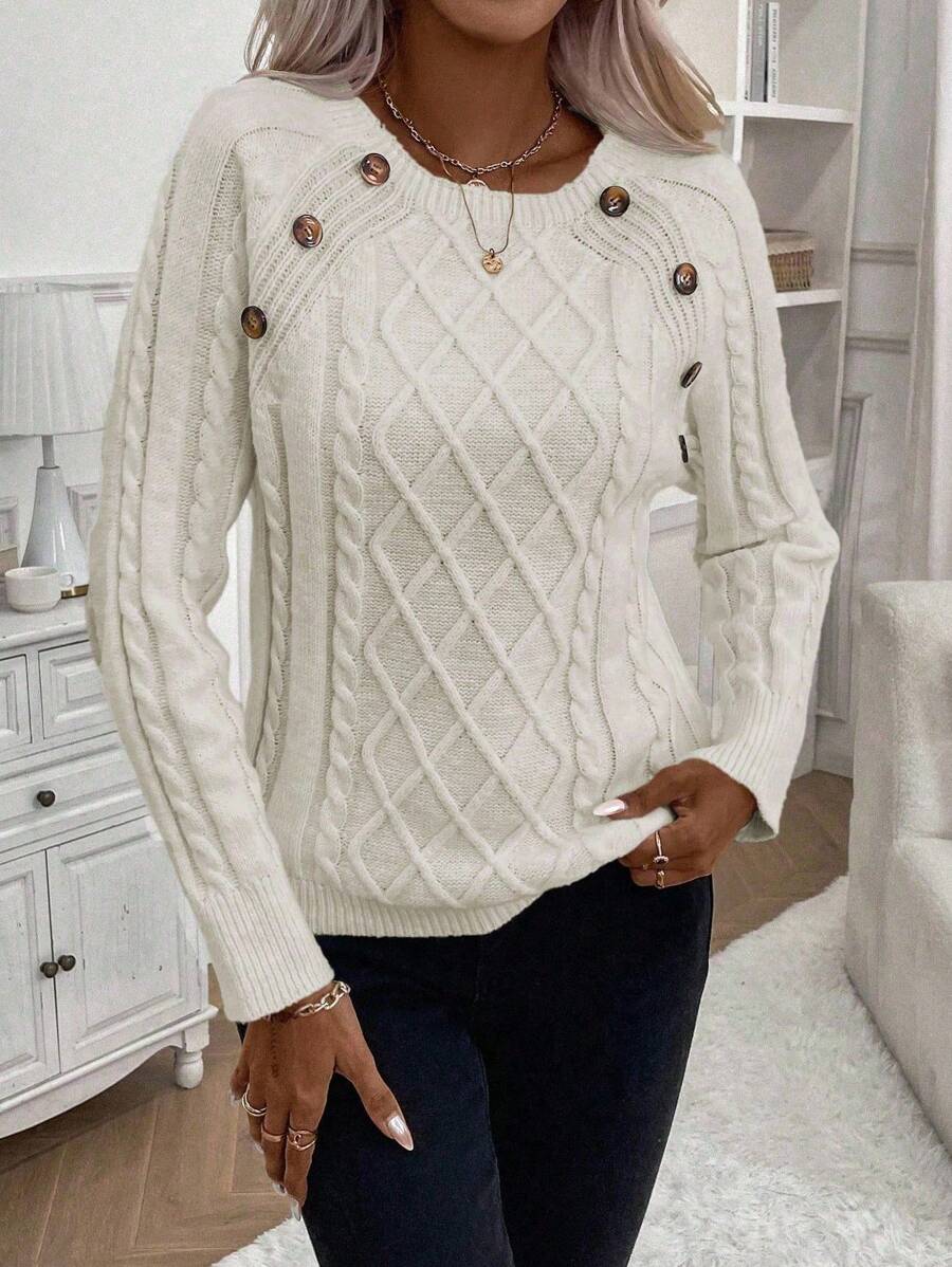 Sweater For Women | Cable Round Neck