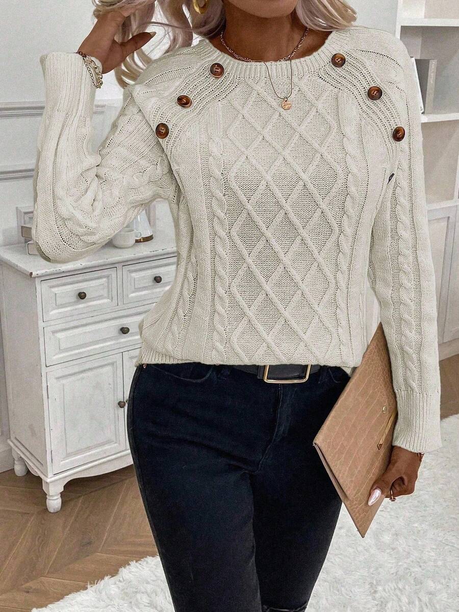 Sweater For Women | Cable Round Neck