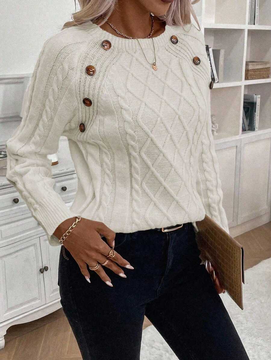 Sweater For Women | Cable Round Neck