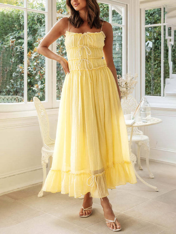 Women's Boho Midi Dress | Spaghetti Strap Style