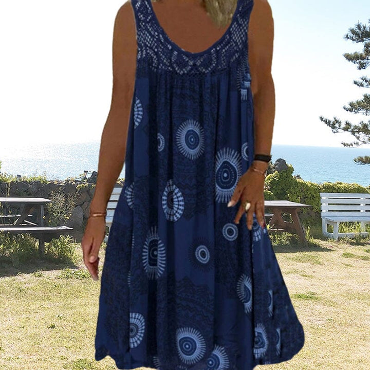Women's Dress | Flowy Crochet-Lace Neckline