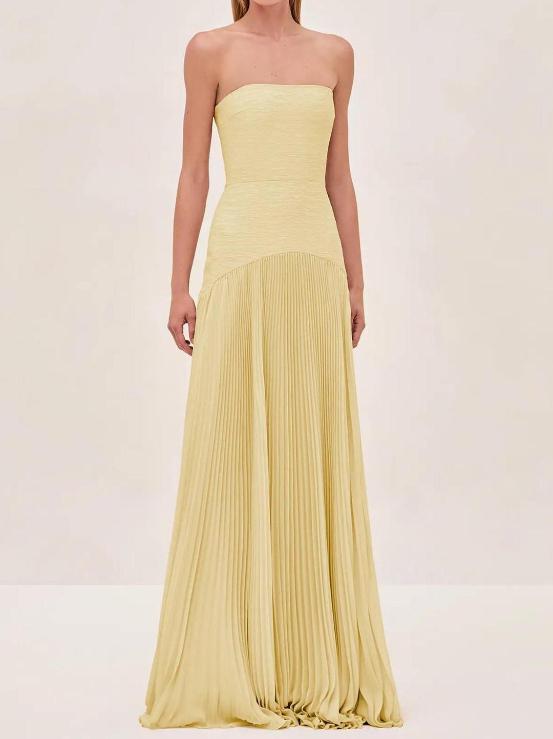 Women's Maxi Sundress | Pleated Strapless
