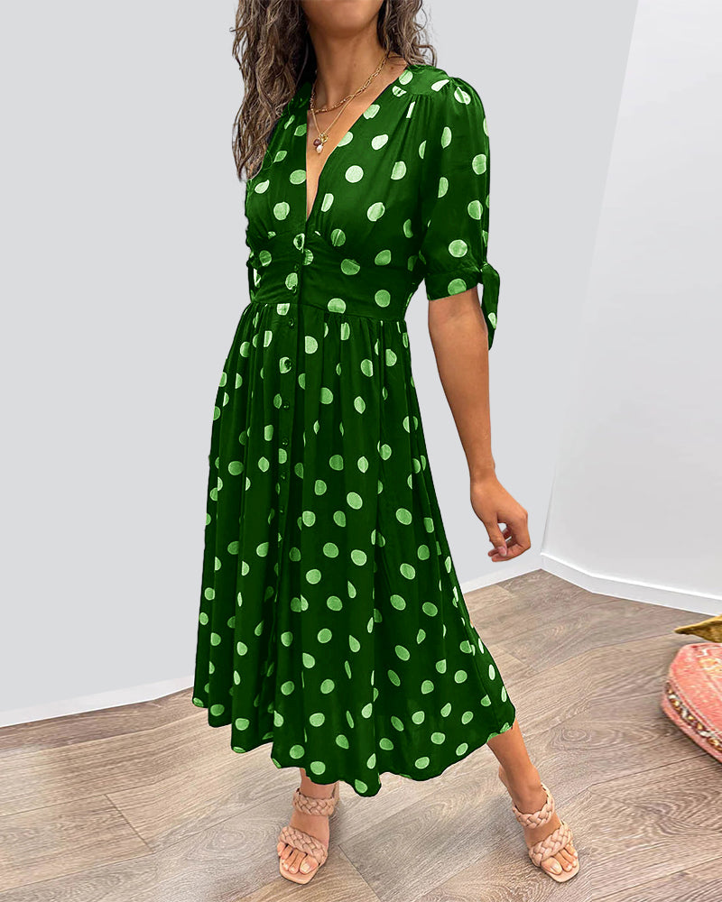 Women’s Dress | Polka Dot Midi
