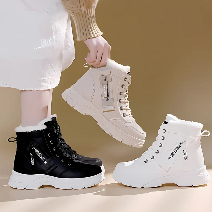 Boots For Women | Front Lace High Ankle Lug Style