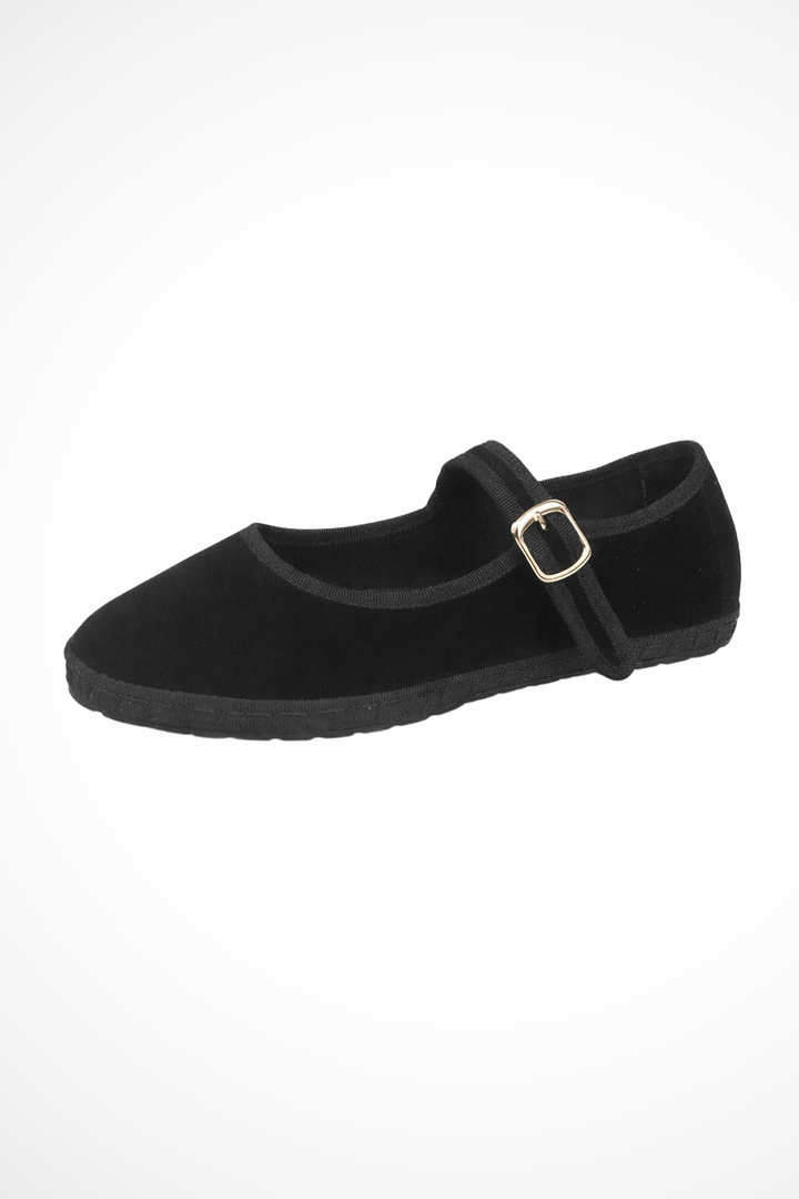 Women's round toe Mary Jane ballet flats with buckle strap