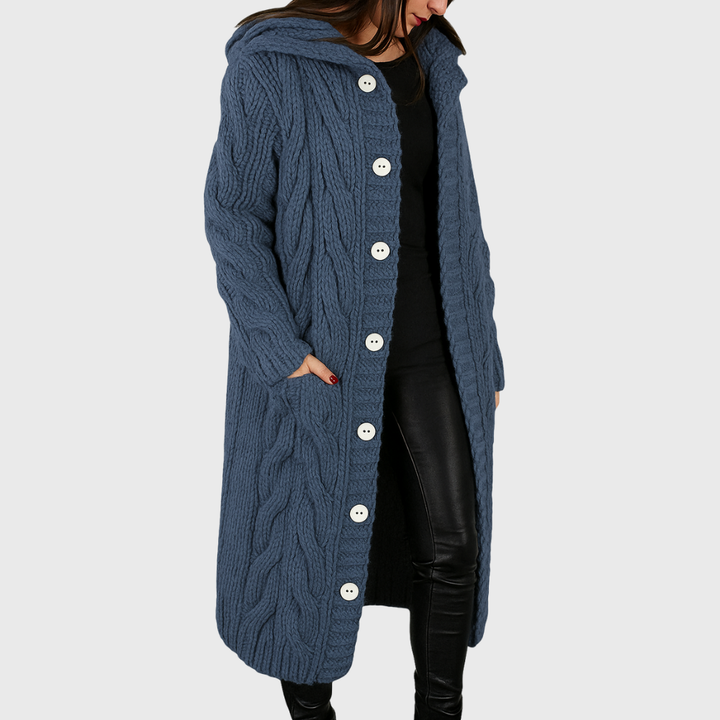 Women’s Coat | Button-Front Knitted