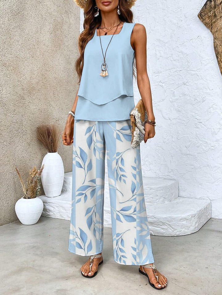 Women’s Outfit Set | Tiered Straight-Leg