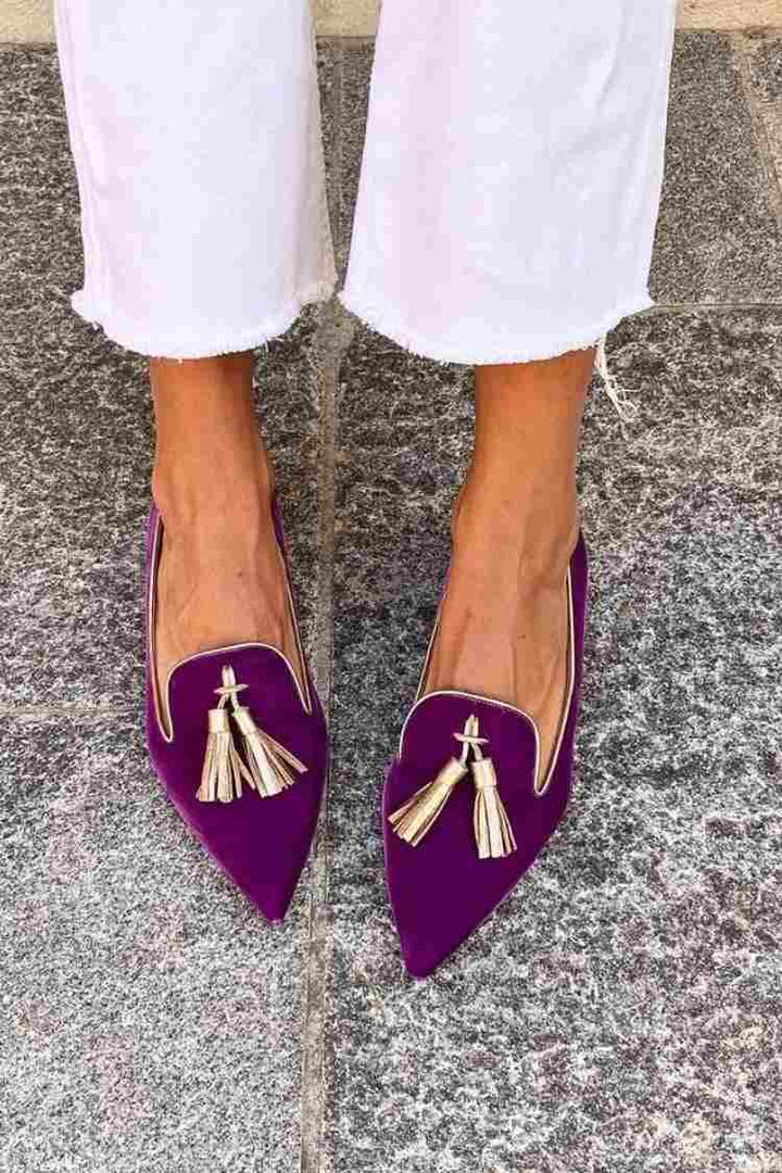Loafers For Women | Pointed Toe Tassel Style